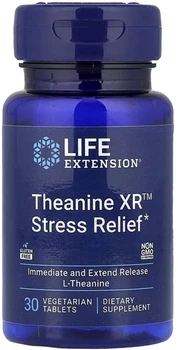 Комплекс для зниження стресу Life Extension Theanine XR Stress Relief 30 вегетаріанських таблеток (737870242932)
