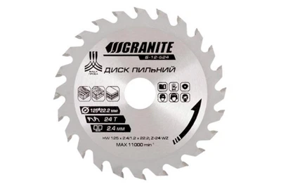 Диск пильный по дереву Granite 125 x 24T x 22.2 мм