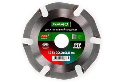 Диск пильный по дереву Apro 125 x 22.2мм x 6T PRO