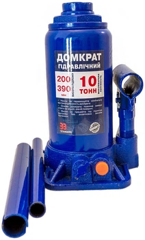 Домкрат гидравлический 10 т 200-390 мм (столбик) Standard (в пластик. кейсе)