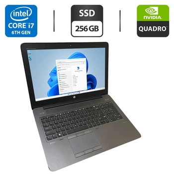 Мобильная рабочая станция Б-класс HP ZBook 15 G3 / 15.6" (1920x1080) TN / Intel Core i7-6700HQ (4 (8) ядра по 2.6 - 3.5 GHz) / 16 GB DDR4 / 256 GB SSD / nVidia Quadro M1000M, 2 GB GDDR5, 128-bit / WebCam б/у