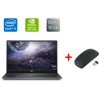 Игровой ультрабук Б-класс Dell Vostro 7590 / 15.6" (1920x1080) IPS / Core i7-9750H (6 (12) ядер по 2.6 - 4.5 GHz) / 16 GB DDR4 / 512 GB SSD / GeForce GTX 1050, 3 GB GDDR5 / WebCam / HDMI / Windows 10 б/у + Подарок Беспроводная мышь / USB