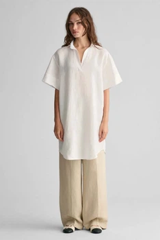 Жіноча біла лляна сукня REL SS LINEN CAFTAN Gant 38 4503318