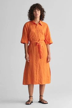 Жіноча помаранчева лляна сукня REL LINEN SS SHIRT DRESS Gant 36 4503319