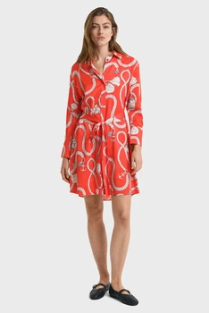 Жіноча коралова сукня з візерунком REL SAILING PRINT SHIRT DRESS Gant 36 4503388