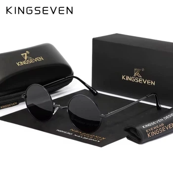 Поляризационные солнцезащитные очки для женщин и мужчин KINGSEVEN 7560 Black Gray