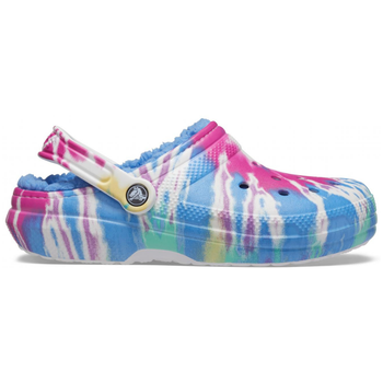 Утепленные сабо Crocs Classic Lined Tie Dye Clog 42-43 р 27-27.5 см Разноцветные 206341 M9/W11 Powder Blue/Multi