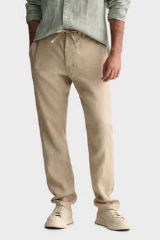 Чоловічі бежеві лляні брюки RELAXED LINEN DS Gant M 1505272