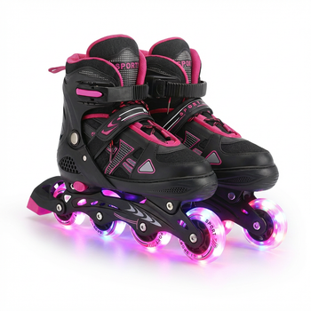 Дитячі розсувні ролики SP-Sport Skates 0014 розмір 35-38 Black-Pink