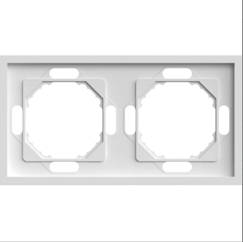 Рамка 2-местная Ardero Soft EF102-W 153х82х9,5мм белый