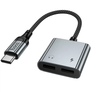 Переходник HOCO UPA34A Type-C to Type-C*2 (Metal gray) (250897)