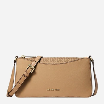 Сумка крос-боди через плечо женская маленькая Michael Kors 193652393 Бежевая (1159859297)
