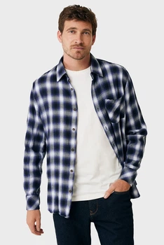 Чоловіча темно-синя картата сорочка Long sleeve Mexx M MF007202343M
