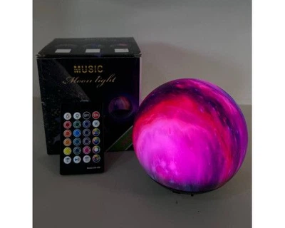 3D Moon Lamp ночник Космос со звуком и пультом 16 цветов 15 см диаметр usb зарядка
