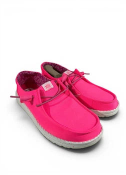 Мокасины Hey Dude Wendy Stretch Canvas Neon Pink (40902-676), Розовый, Размер 39 (US W8) 25.5 см
