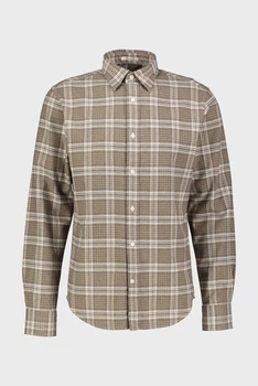Чоловіча бежева картата сорочка FLANNEL Gant M 3250228