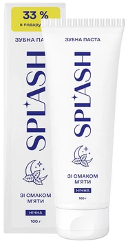 Зубна паста Splash Нічна зі смаком м'яти 100 г (4820266833404)