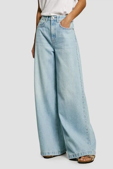 Жіночі блакитні джинси WIDE LEG JEANS MW STUD Pepe Jeans 26 PL2050112