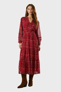 Жіноче червоне плаття із візерунком MILEY Pepe Jeans S PL9537703