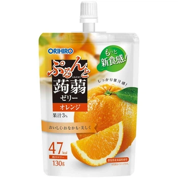 ORIHIRO Purunto Konjac Jelly питне низькокалорійне конняку-желе (апельсин), 130 г