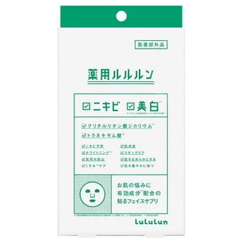 LULULUN Medicated Whitening Acne Care Mask відбілююча лікувальна маска проти акне на обличчі, 1 шт х 4 уп