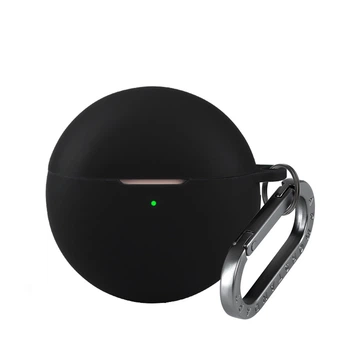 Силиконовый чехол для наушников HUAWEI FreeBuds 7i, Hang Case, черный, ультратонкий защитный кейс толщиной 2 мм, защита от царапин, пыли и ударов, компактный, с карабином для крепления, ArmorStandart (ARM90048)
