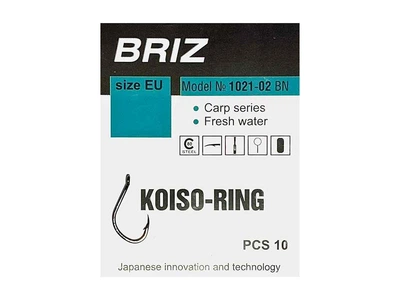 Гачок для мирної риби BRIZ Koiso-carp №3 (10 шт/уп) 1021BN