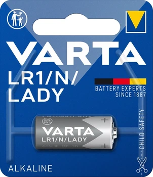 Батарейка Varta щелочная LR1 N LADY 1.5V (4104)