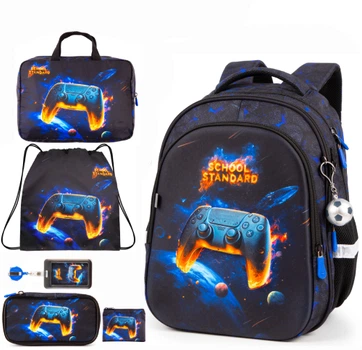 Школьный ортопедический рюкзак 6 в 1 для мальчика School Standard 38х30х18 см с Джойстиком для первокласника (SET 150-37)