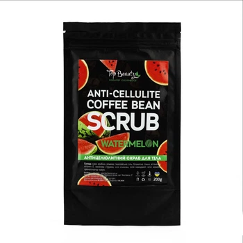 Антицеллюлитный скраб для тела Top Beauty Anti-Cellulite Coffee Bean Scrub Watermelon с ароматом арбуза 200 г