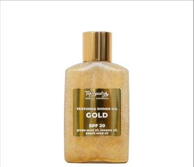Сухое парфюмерное масло для тела Top Beauty Perfumed Shimmer Oil SPF 20 Gold с шиммером 100 мл