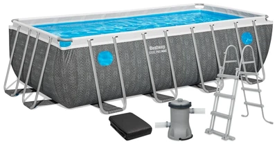 Каркасний басейн Bestway 488x244x122 см, насос-фільтр, драбина, тент
