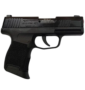 Шумовой сигнальный пистолет Aksa Arms AK21 CC-01 калибр 9 мм PAK (Sig Sauer P365) Black