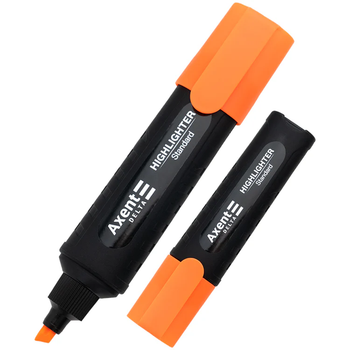 Комплект 12 шт. Маркер Axent Delta Highlighter Standard D2505-12, 1-5 мм, клиноподібний помаранчевий 4063276355805
