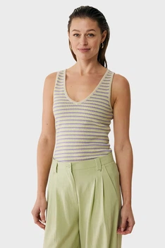 Жіноча майка з візерунком Stripe lurex knit top Mexx S MF006605651W