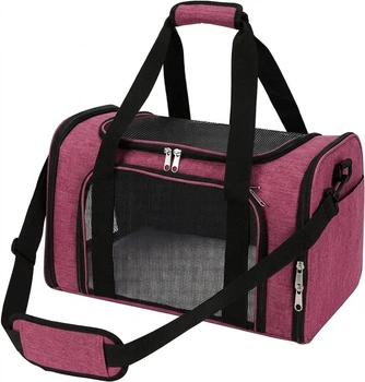 Сумка переноска для кошек и собак 42x28x28 см CosmoPet CP-47 Magenta