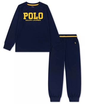 Детская пижама Polo Ralph Lauren лонгслив и штаны 1159859977 (Синий M) на рост 132-147 см