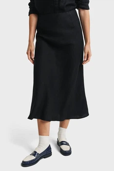 Жіноча чорна лляна спідниця LINEN BLEND SKIRT Gant 36 4400162