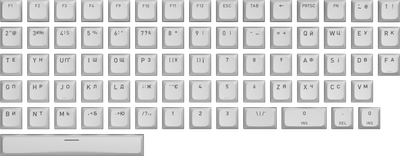 Набор кейкапов Hator OMA profile PBT keycap set, US/UA, A-part, ANSI/ISO White (HTS510)