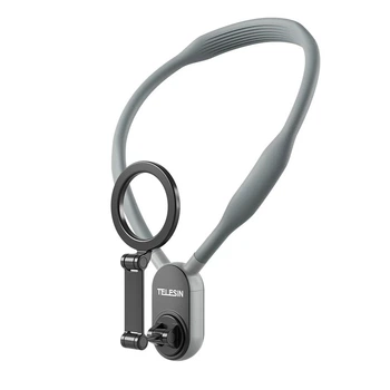 Крепление на шею для айфона MagSafe с магнитным кольцом для других телефонов черное