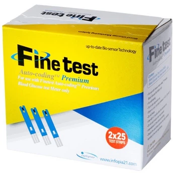 Тест-полоски для глюкометров Finetest premium №50 (837-6508)