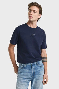 Чоловіча темно-синя футболка SMALL GRAPHIC Gant M 2003343