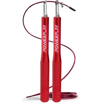 Скакалка швидкісна алюмінієва PowerPlay Elite Jump Rope 4207 червона 3 м (PP_4207_Red)