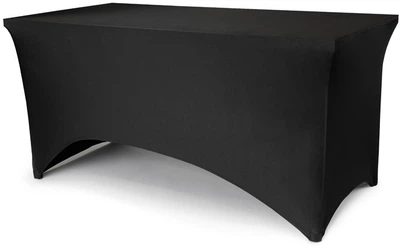 Pokrowiec na stół bankietowy Party Deco 183x76x74 cm Czarny (5904555059733)
