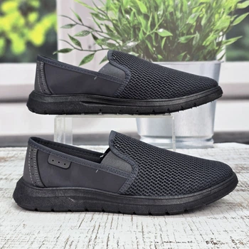 Мокасини чоловічі Dago Style сірі літні сітка 45р (29,8 см) 6137
