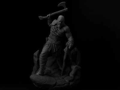 Колекційна фігурка Kratos із сокирою Левіафан з гри God of War. Aivory