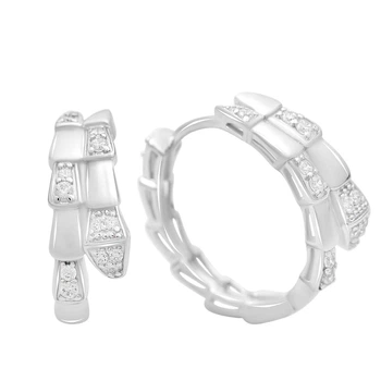 Серебряные серьги с фианитами (2207405)