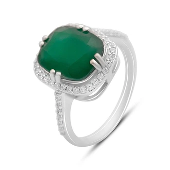 Серебряное кольцо с натуральным агатом 5.398ct, вес изделия 4,27 гр (2170860)