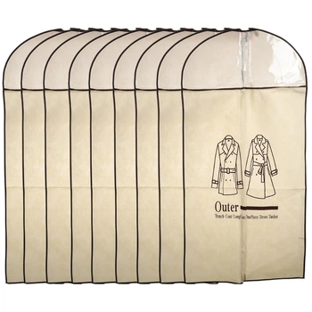 Набір чохлів для одягу Garment Bag для зберігання та перевезення речей на блискавці 10 шт 60 х 120 см