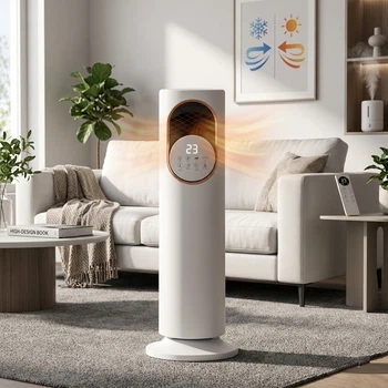 Мобільний кондиціонер DOMOTEC MS-1630 3в1 3000 Вт підлоговий зволожувач обігрівач вентилятор з поворотом 90 градусів пульт дистанційного керування дисплей для дому офісу до 30 м²
